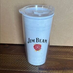Jim Beam White Tumbler with Lid